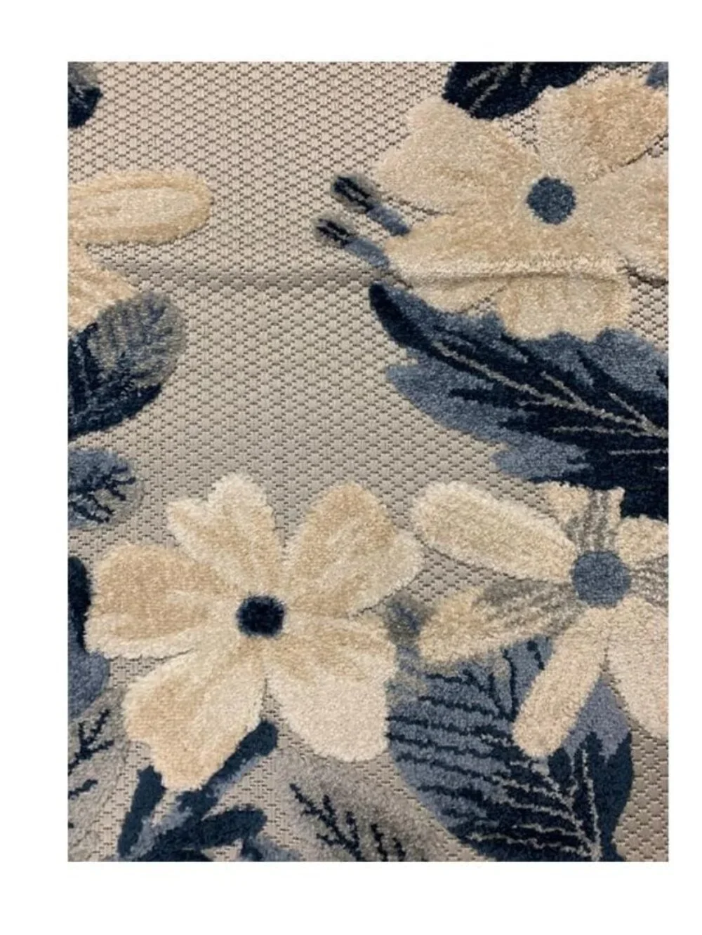 Nourison Modern Floral Border Indoor/Outdoor Runner Rug 2'2